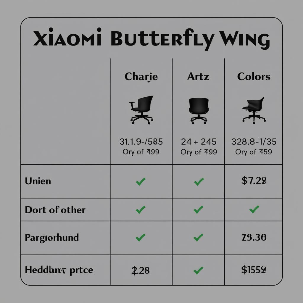 Bảng Giá Ghế Xiaomi Butterfly Wing