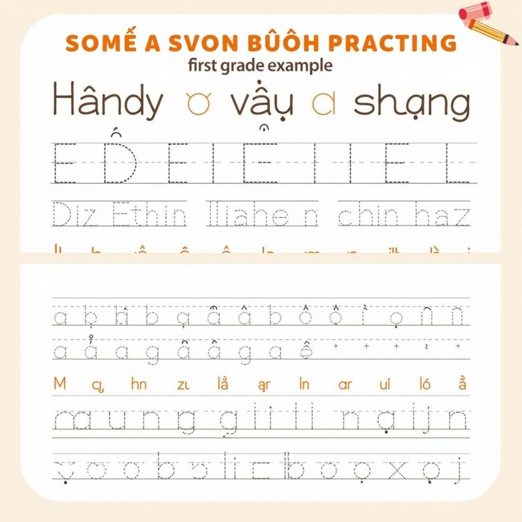 Font chữ lớp 1 tập viết