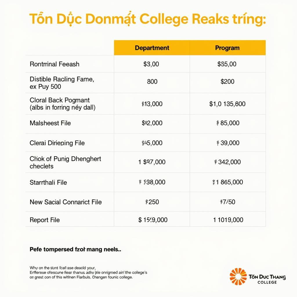 Học phí Cao đẳng Tôn Đức Thắng năm 2018