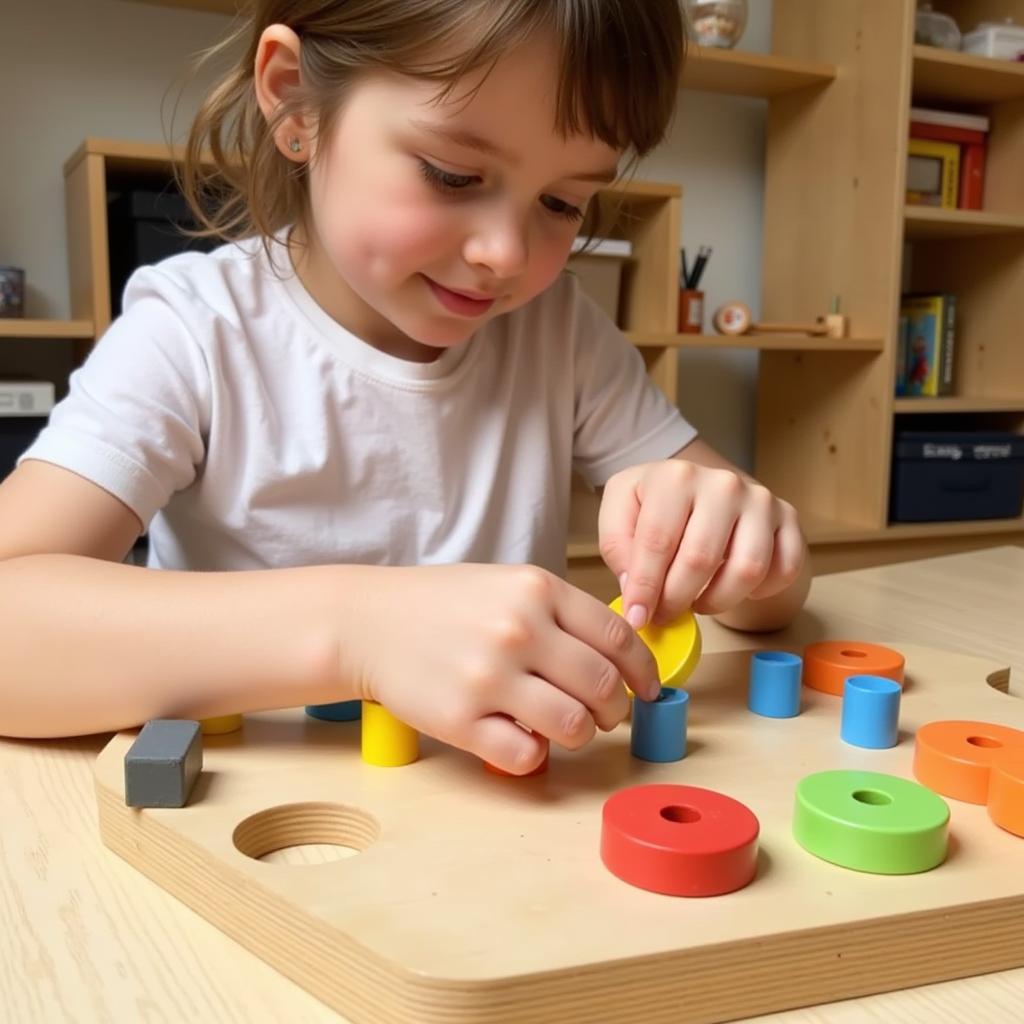 Học toán cùng giáo cụ Montessori