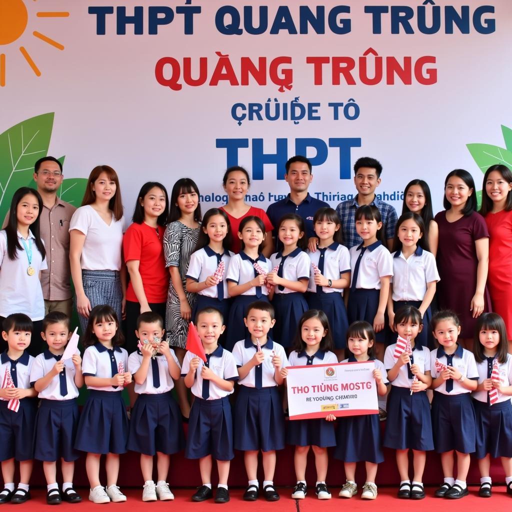 Lễ khai giảng năm học mới tại THPT Quang Trung