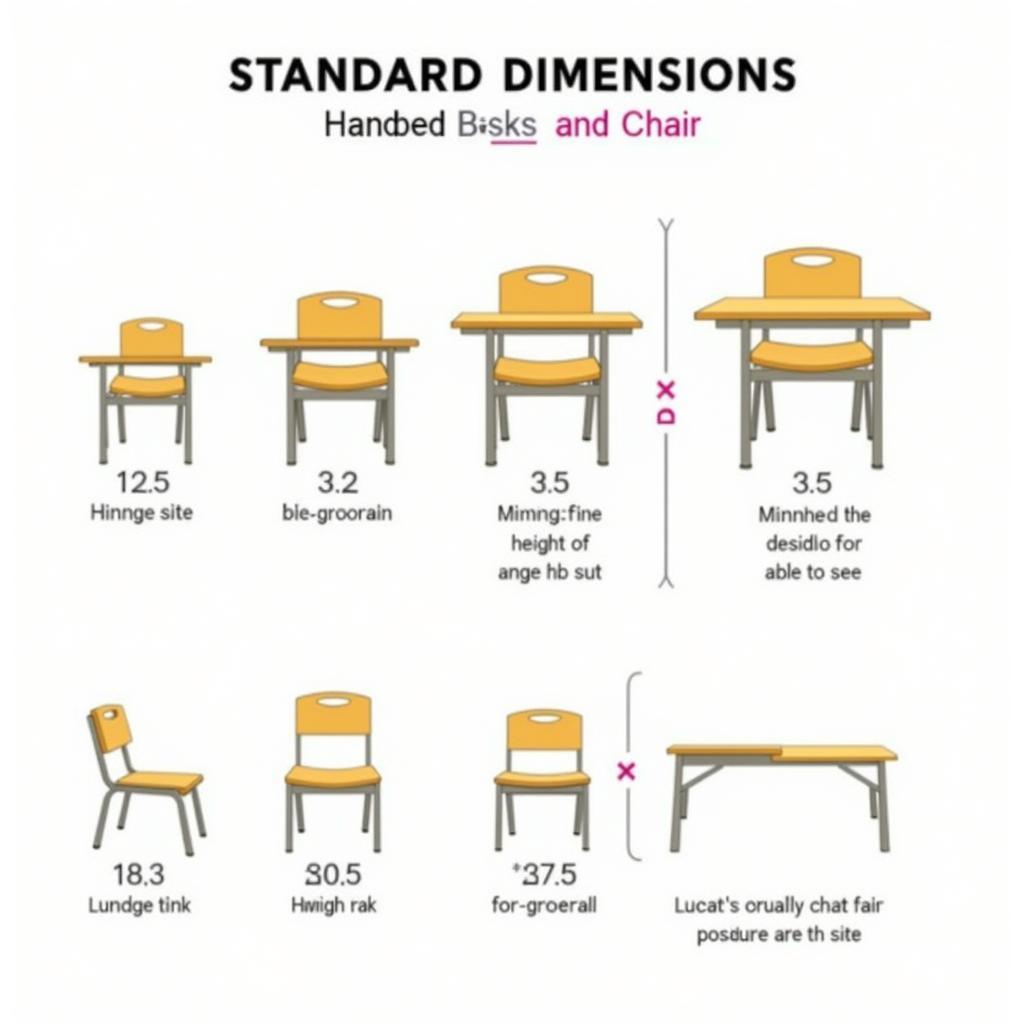 Kích thước bàn ghế bán trú tiểu học theo tiêu chuẩn