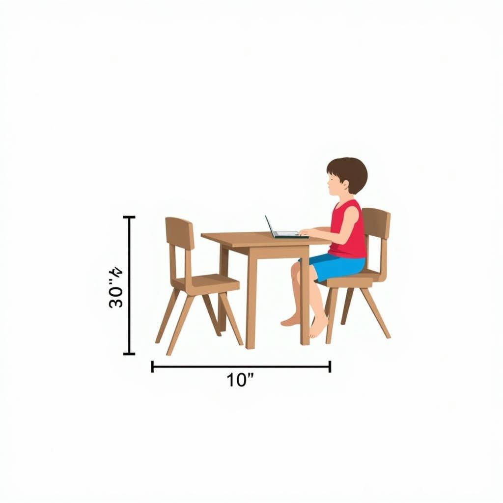 Kích thước bàn học lý tưởng cho bé lớp 1