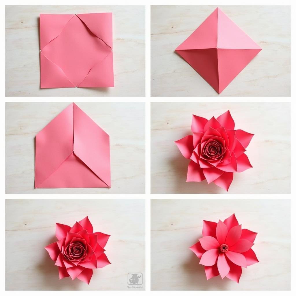 Làm hoa hồng bằng giấy