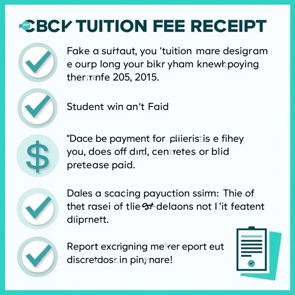 Lưu ý khi nhận biên lai học phí