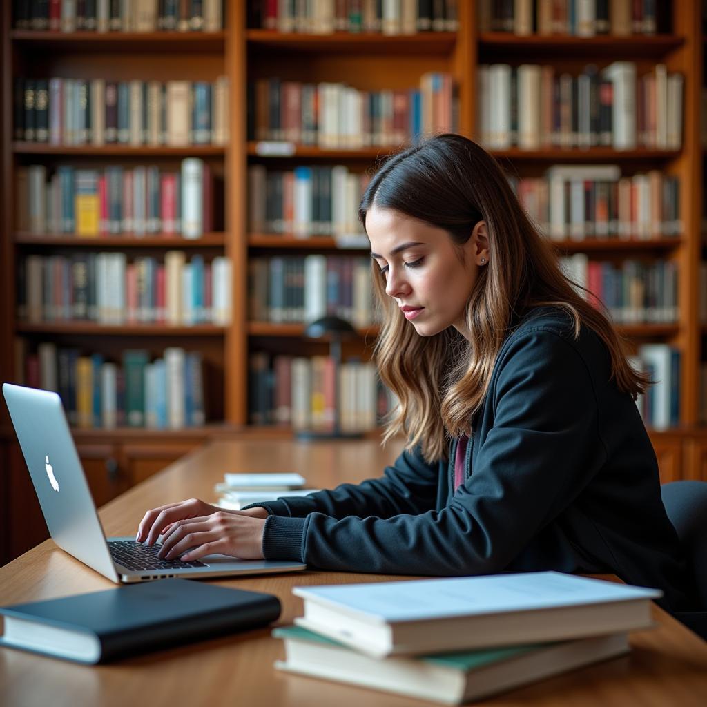 University of Sydney Student Studying