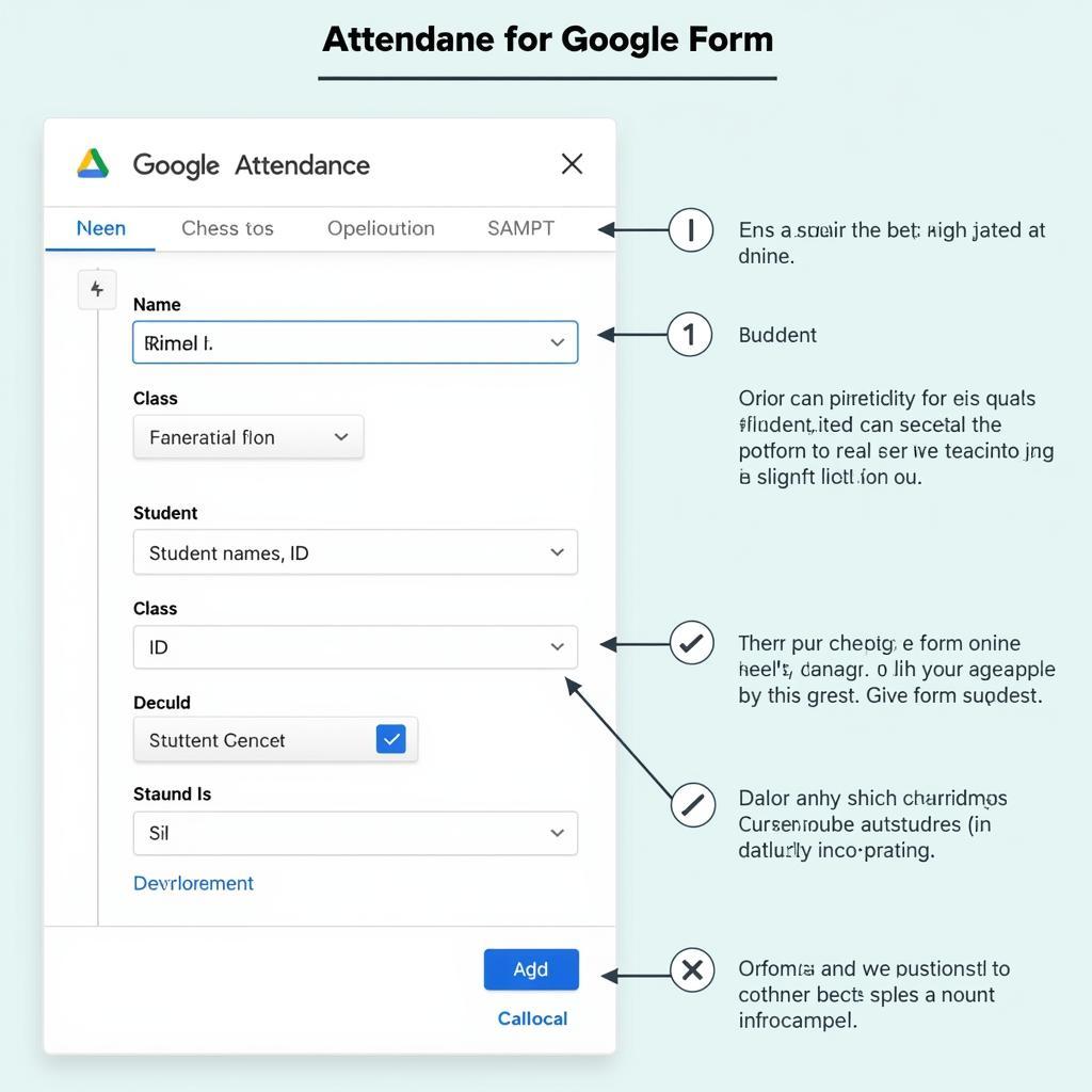 Sử dụng Google Form để điểm danh