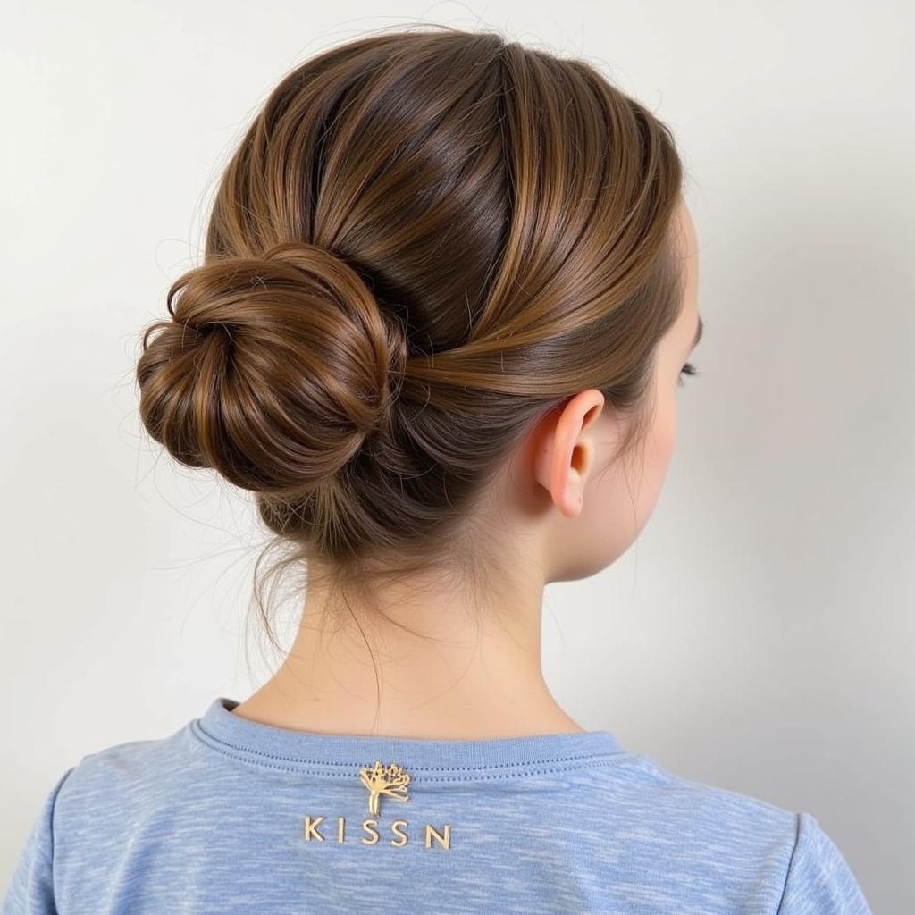 Tóc búi cổ điển cho nữ sinh