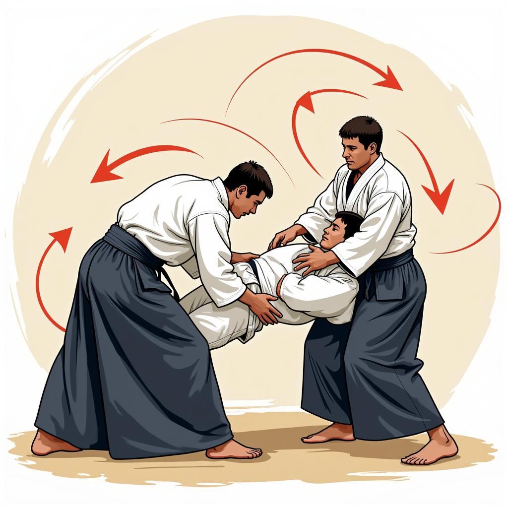 Ứng dụng hình học võ trong Aikido