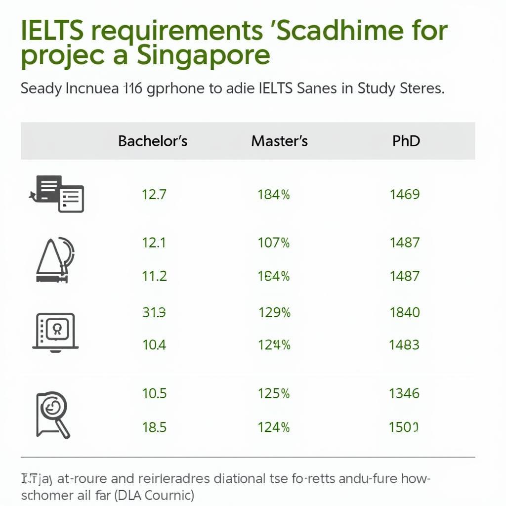 Yêu cầu IELTS từng bậc học tại Singapore